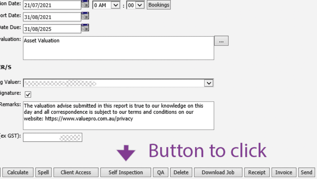 Airvaluate button in SE